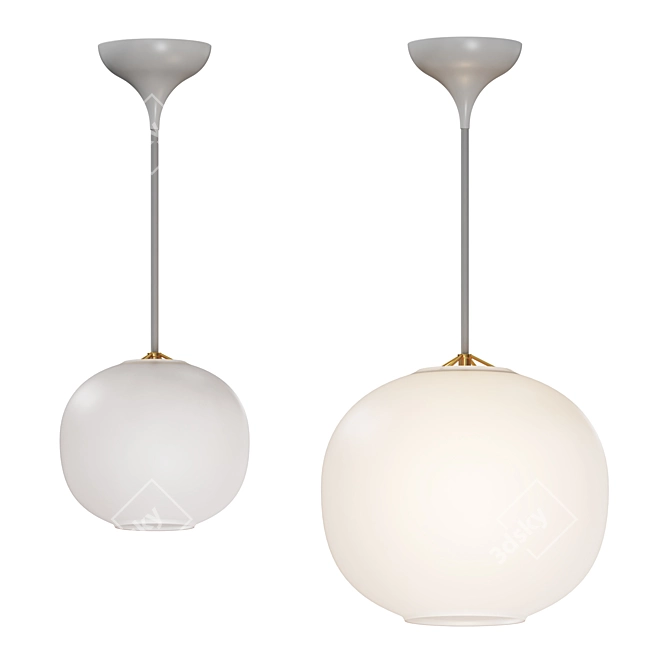 Modern Scandinavian Pendant Light Fixture 3D model image 1