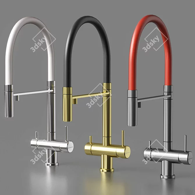 Customizable Sink and Faucet Set 3D model image 10