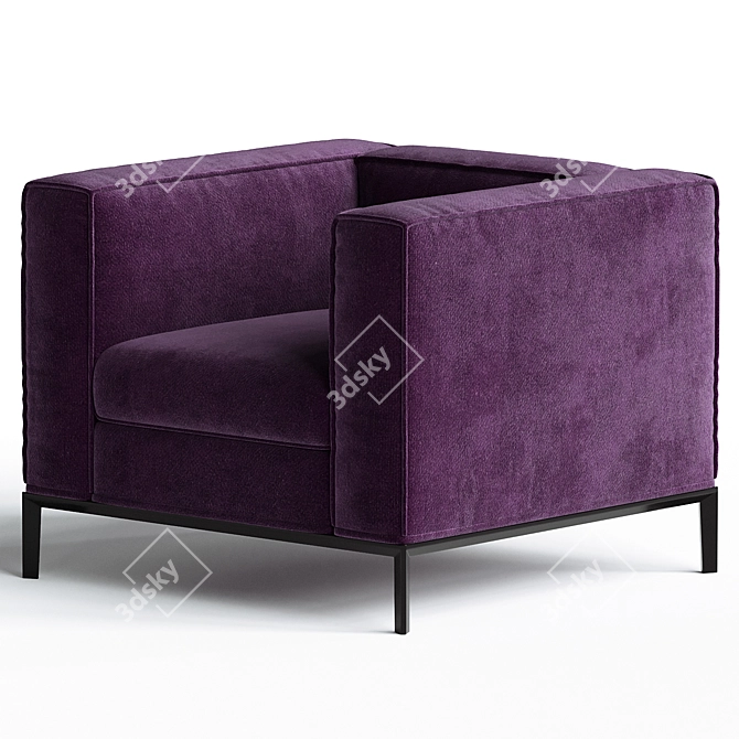 Elegant Armchair by USONA 3D model image 2