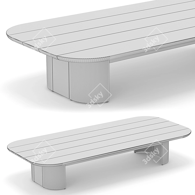 Sun-Powered Outdoor Coffee Table 3D model image 3