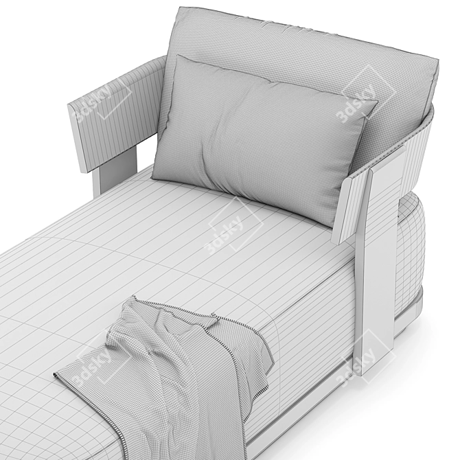 Sunset Comfort Outdoor Lounge Chair 3D model image 5