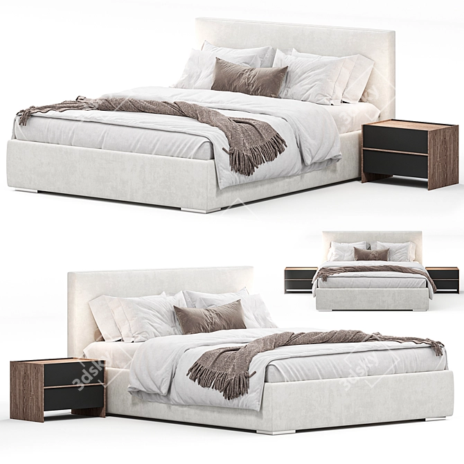 Sleek Camille Bed by Lema 3D model image 3