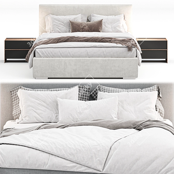 Sleek Camille Bed by Lema 3D model image 4