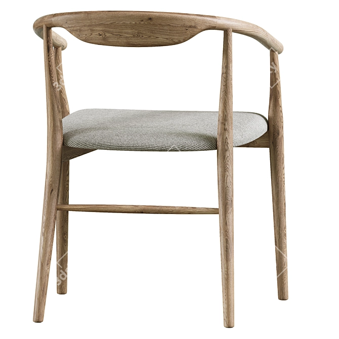 Turin Chair Gray Cognac 3D model image 4
