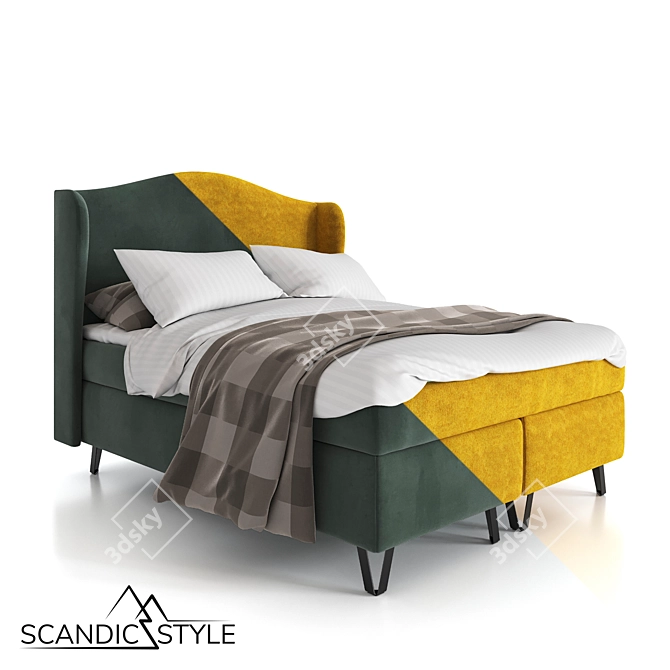 Aalto 160x200 ScandicStyle Bed 3D model image 1