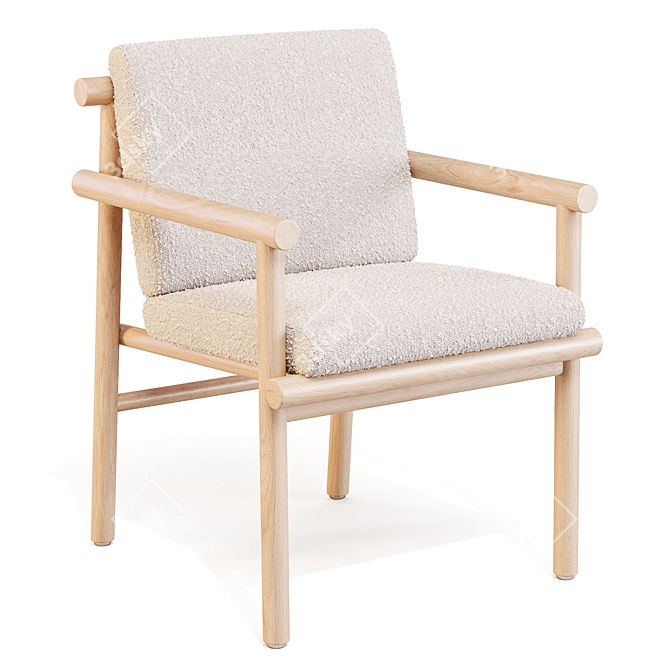 Ayana Outdoor Dining Chair - Eco-Friendly 3D model image 1