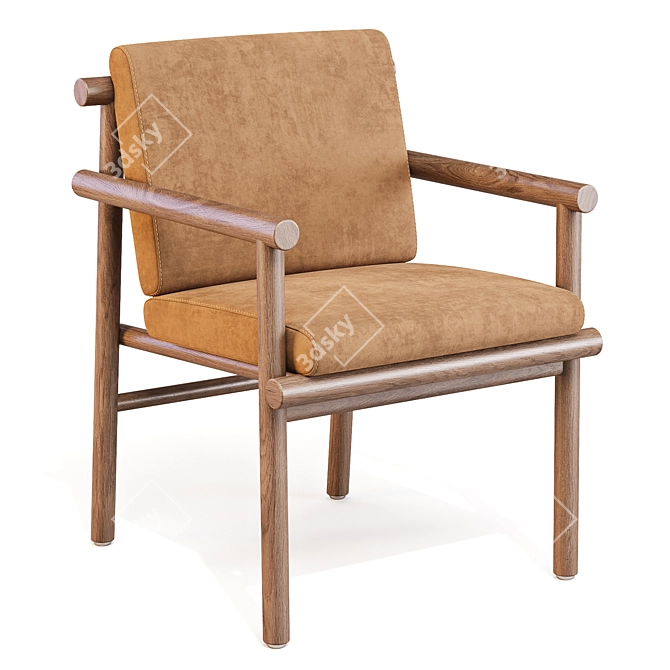 Ayana Outdoor Dining Chair - Eco-Friendly 3D model image 2