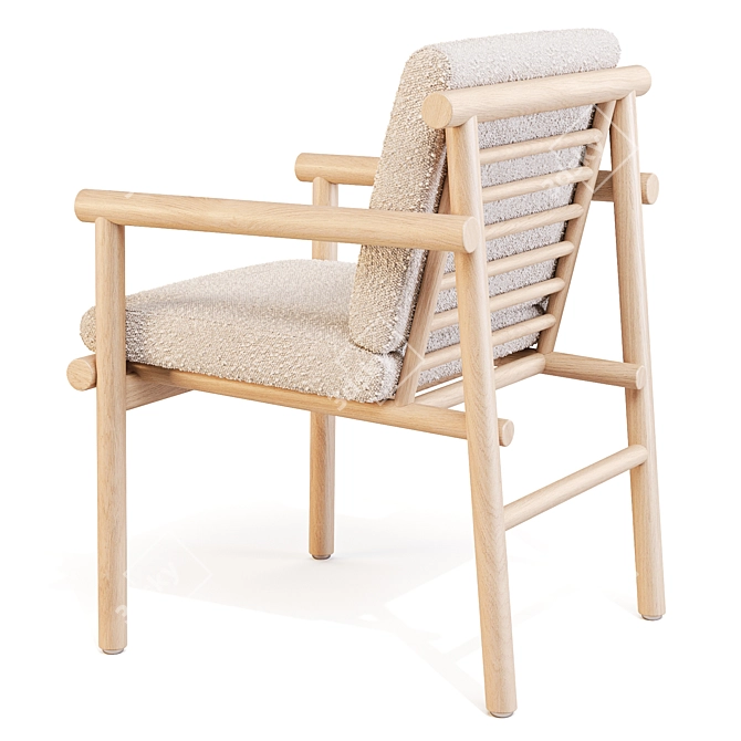Ayana Outdoor Dining Chair - Eco-Friendly 3D model image 3