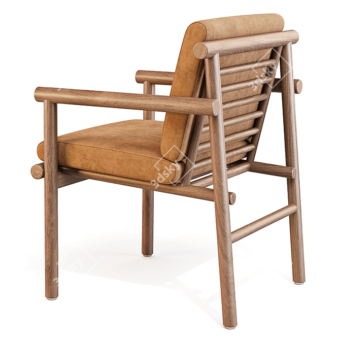 Ayana Outdoor Dining Chair - Eco-Friendly 3D model image 4
