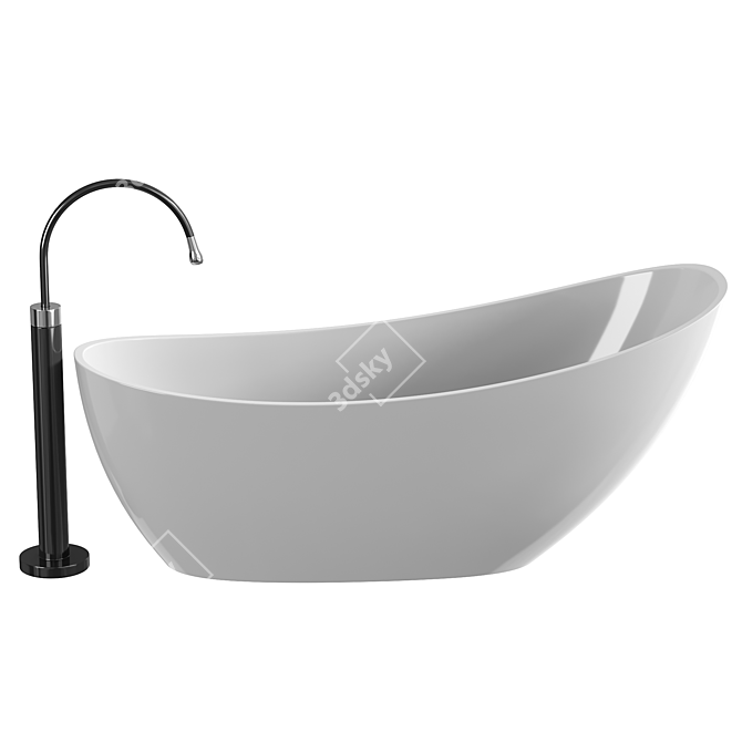 Luxury Marina Bathtub - White 3D model image 3