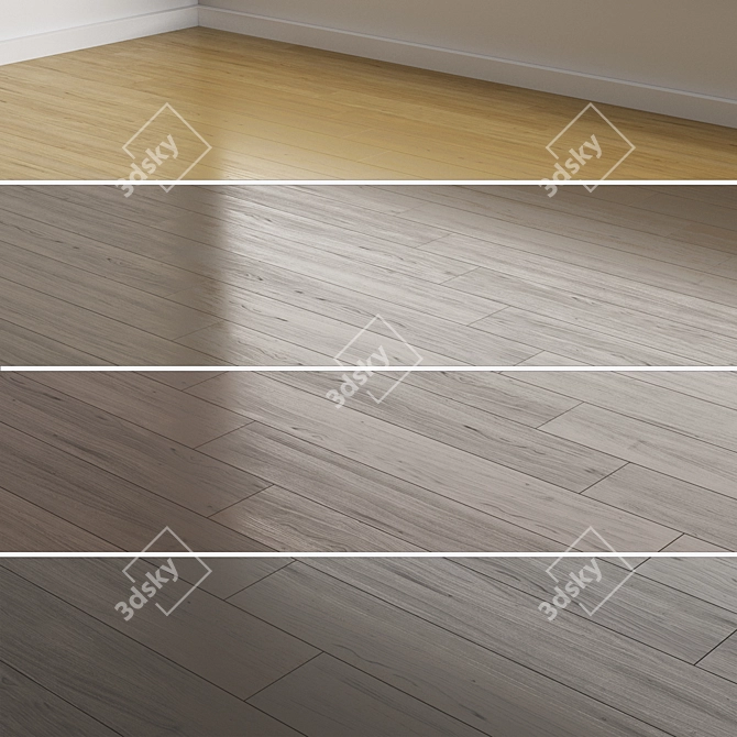 Variety Oak Flooring Options 3D model image 1