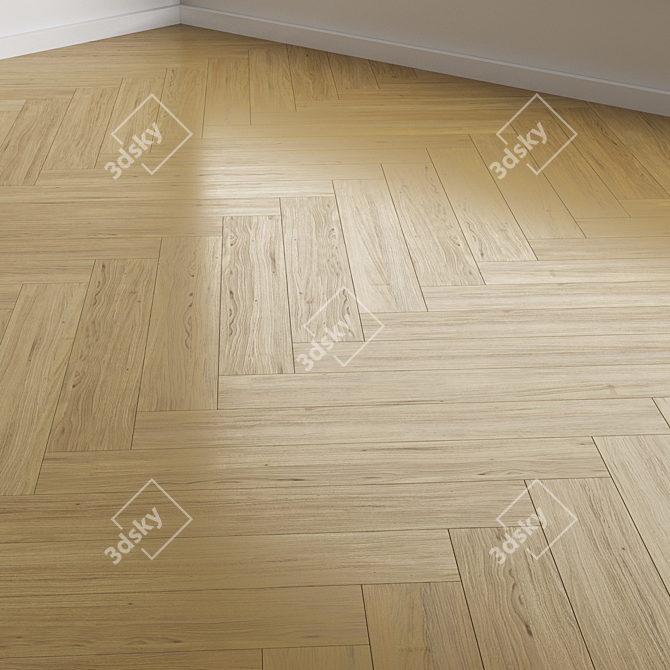 Variety Oak Flooring Options 3D model image 3