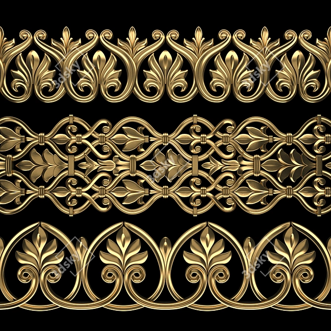 Luxury Path Ornament Pack 19 3D model image 1