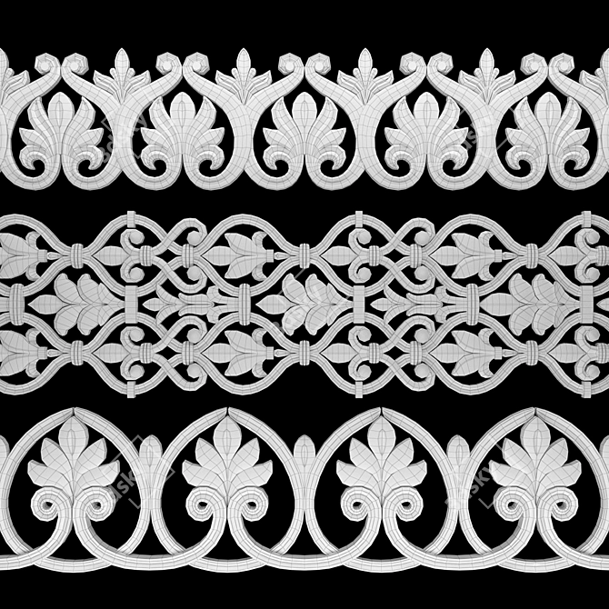 Luxury Path Ornament Pack 19 3D model image 4