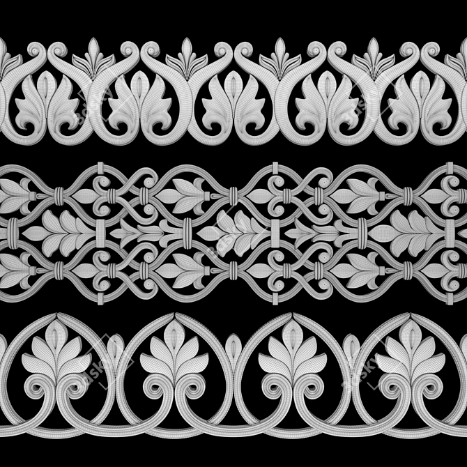 Luxury Path Ornament Pack 19 3D model image 5
