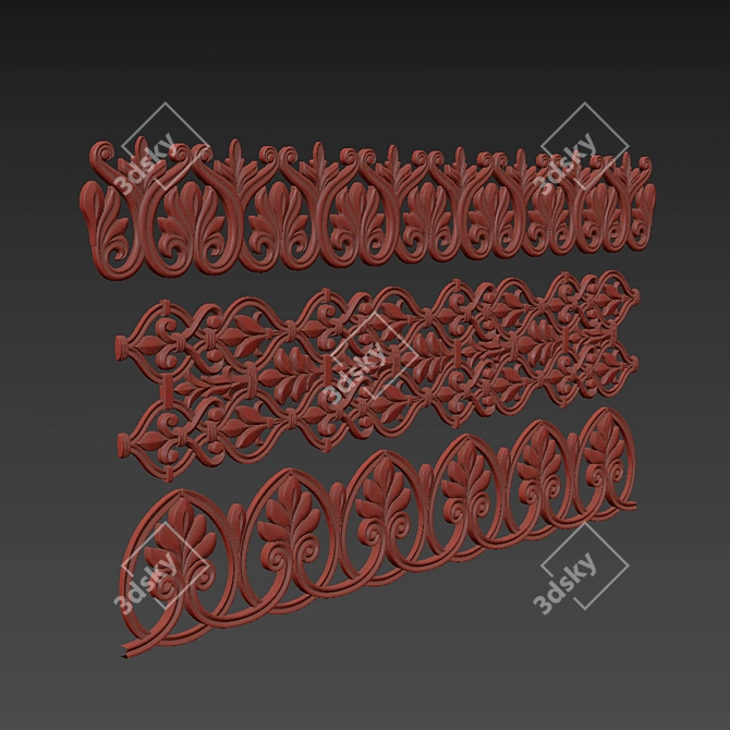 Luxury Path Ornament Pack 19 3D model image 6