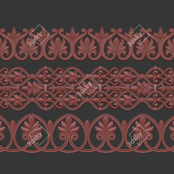 Luxury Path Ornament Pack 19 3D model image 7
