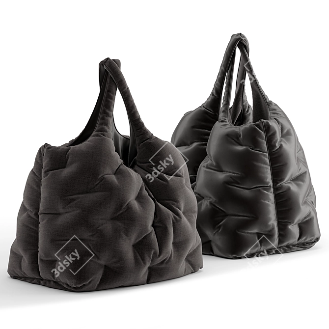 Trendy Tote Bags Collection 3D model image 1