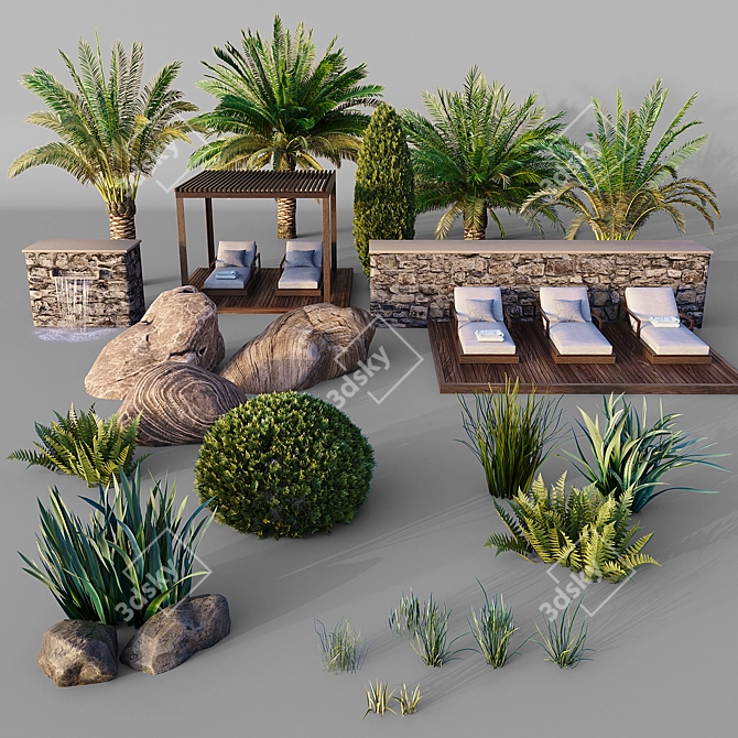 Corona Grass Chaos Scatter Solver 3D model image 8