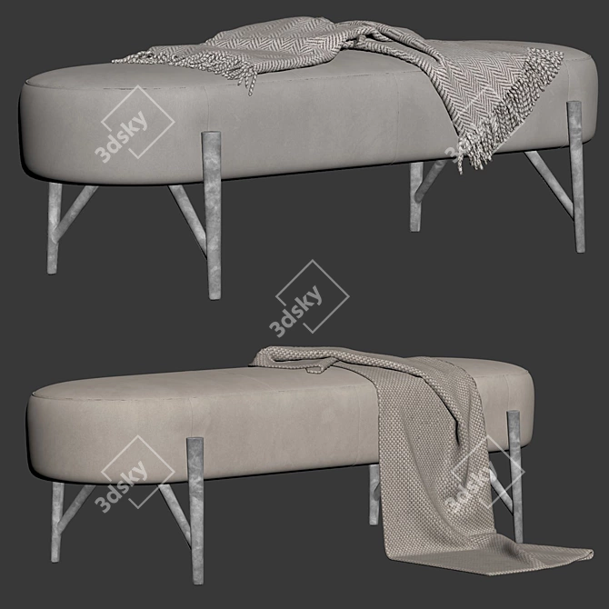 Vittorio Bench: Giuseppe Nicoletti Design 3D model image 7