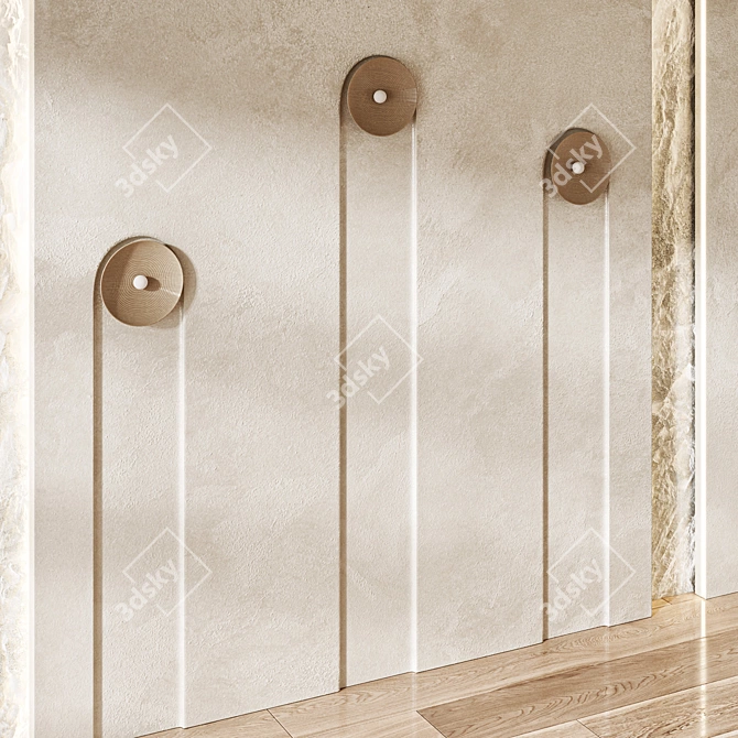  Decorative Wall Panel Headboard 3D model image 3