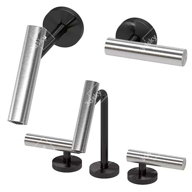 CILINDRO Faucets Set with 2 Materials 3D model image 2