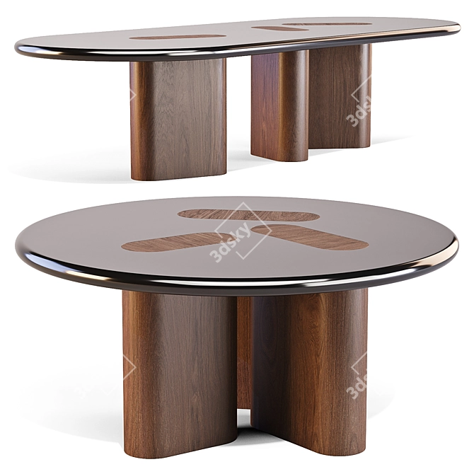 EmmeMobili Fatty Dining Set 3D model image 1
