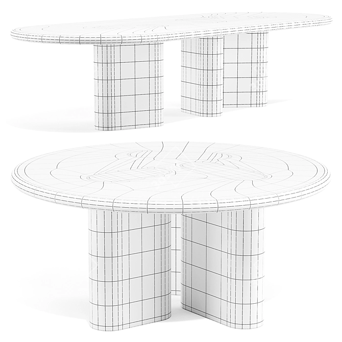 EmmeMobili Fatty Dining Set 3D model image 4