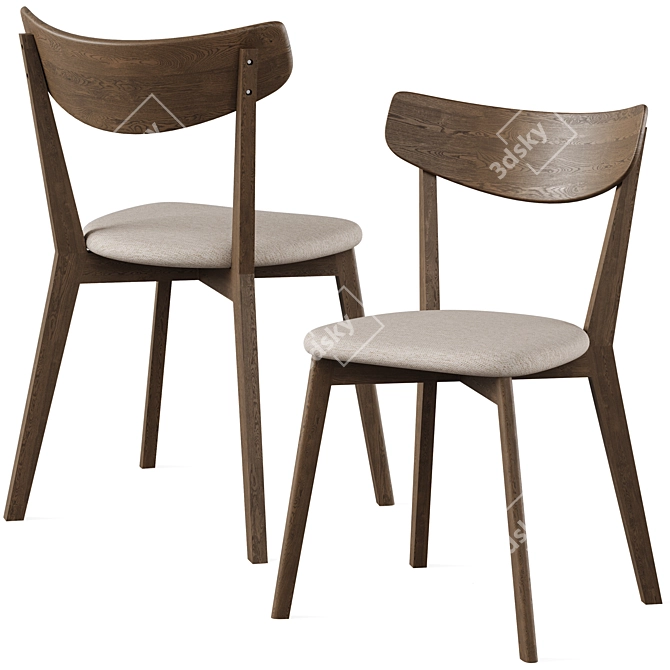 Modern Dining Set: Marnay Table & Ami Chair 3D model image 3