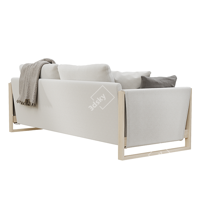 Scandi Chic Sleeper Sofa Bed 3D model image 4