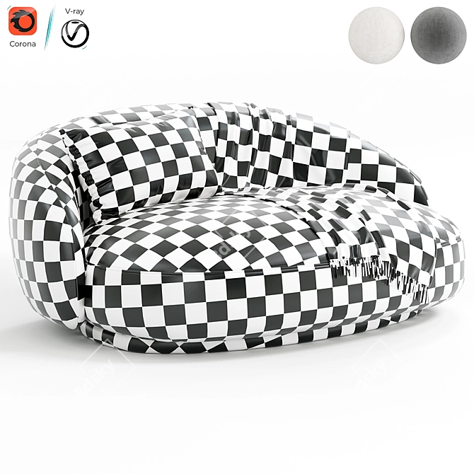 Modern Modular Sofa Julep Island 3D model image 7