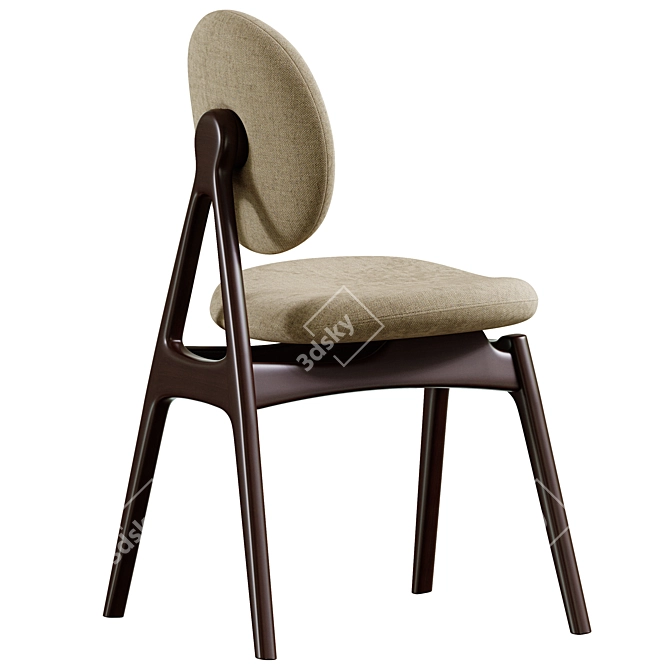 Elegant Carlisle Dark Gray Chair 3D model image 4