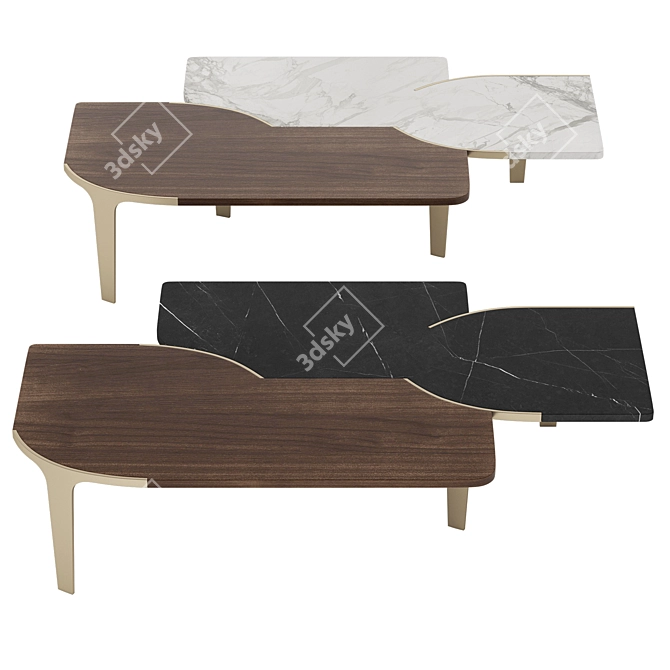 Luxury Soul Coffee Side Tables 3D model image 4