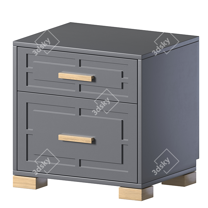 Classic Style Empi 1-Section Nightstand 3D model image 1