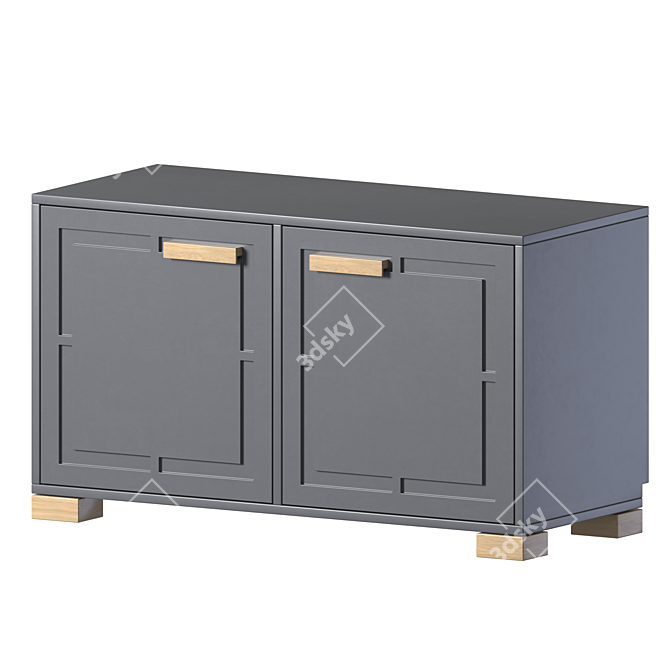 Classic Style 2-Section Cabinet "Empi 3D model image 1
