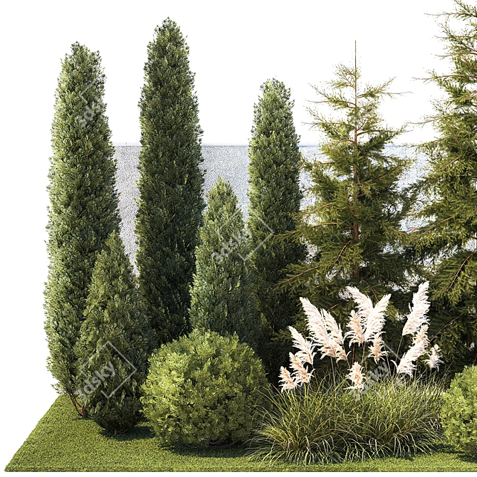 Landscape Design Plant Collection 3D model image 2