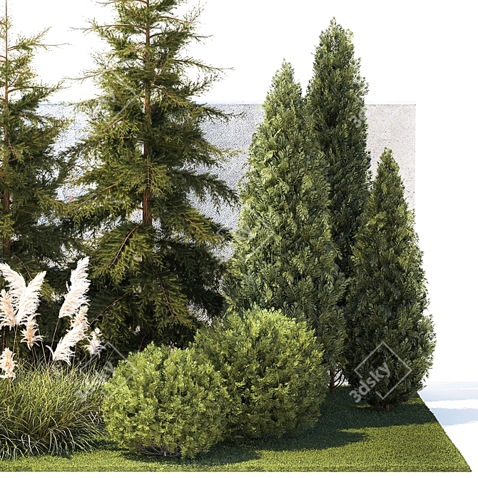 Landscape Design Plant Collection 3D model image 6