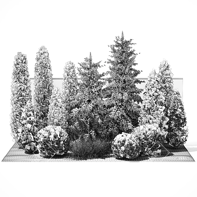 Landscape Design Plant Collection 3D model image 7