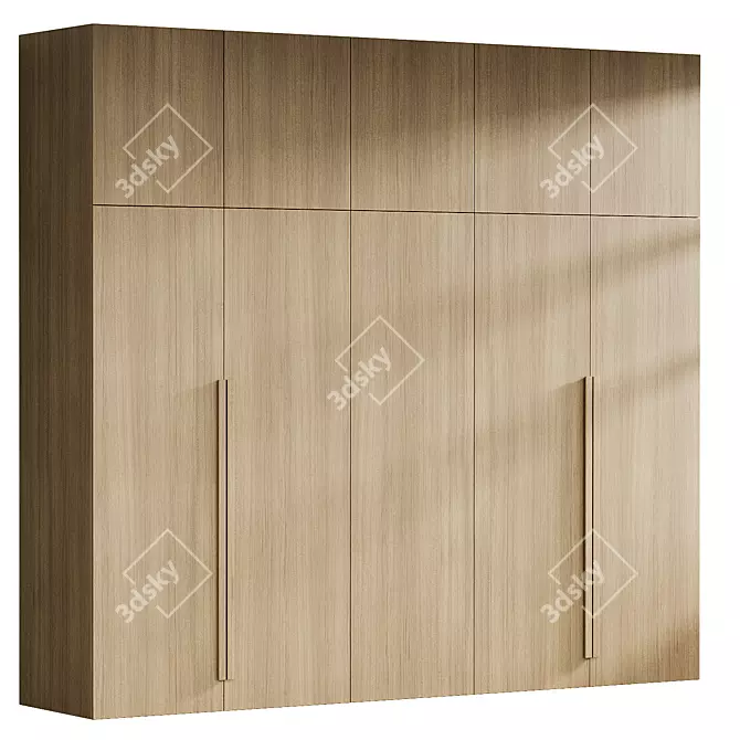Sleek Modern Wardrobe Design 3D model image 1