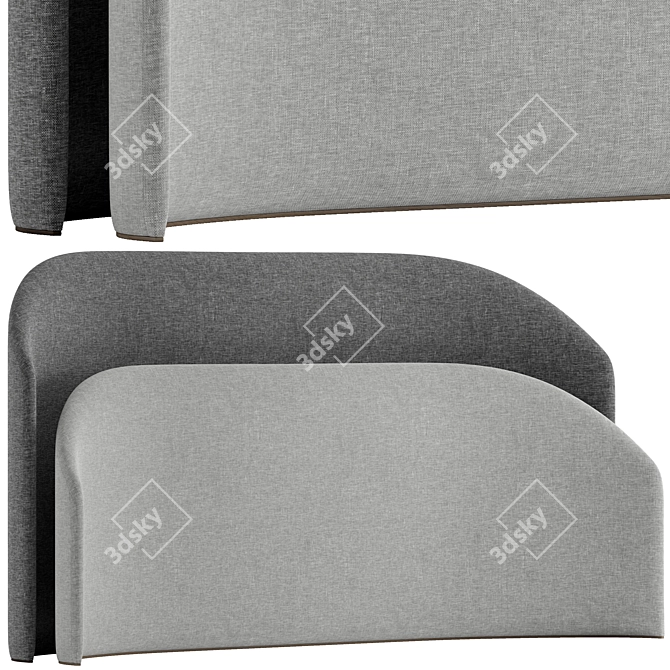  Versatile Headboard: 2 Sizes, 2 Colors 3D model image 1