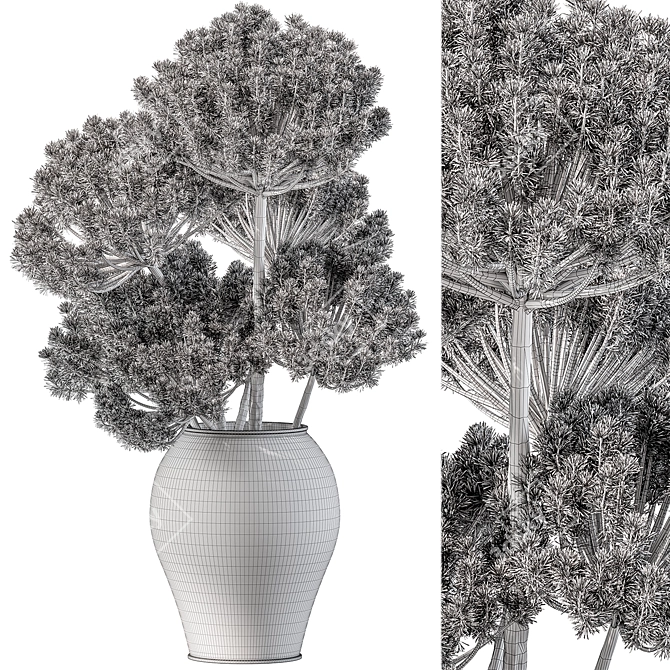 Pampas Bouquet Set 140 3D model image 3