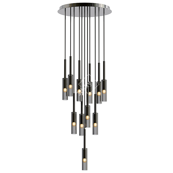 Elegant Vray Chandelier Model 3D model image 1
