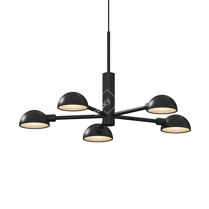 Sleek Metal Nomi Pendant 3D model image 1