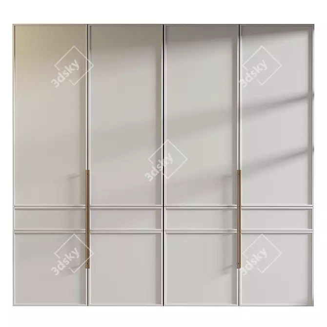 Modern Style Wardrobe 3D Model 3D model image 1