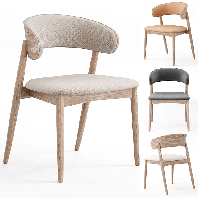 Modern Siena Chair in Ekokozha 3D model image 1