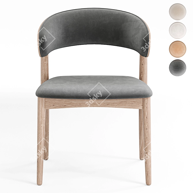 Modern Siena Chair in Ekokozha 3D model image 3