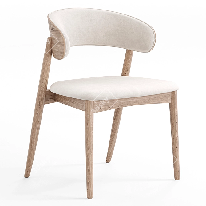 Modern Siena Chair in Ekokozha 3D model image 4