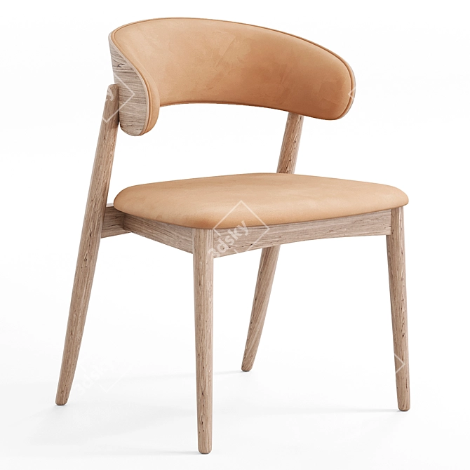 Modern Siena Chair in Ekokozha 3D model image 5