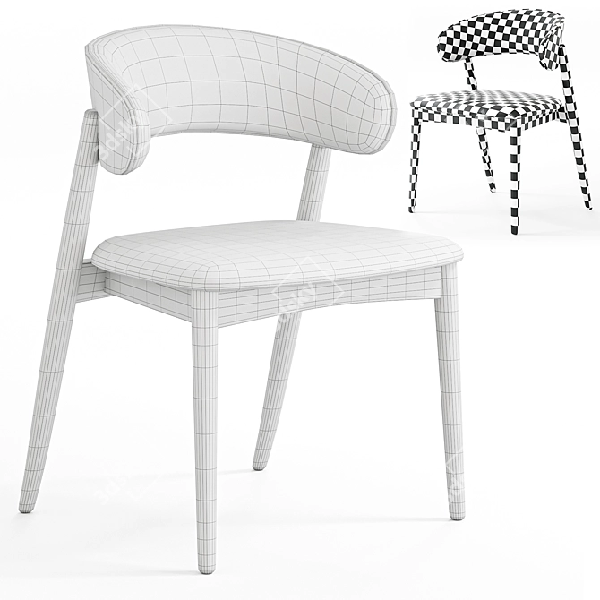 Modern Siena Chair in Ekokozha 3D model image 7