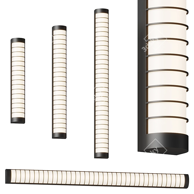 Sleek LED Bath Bar Light 3D model image 1